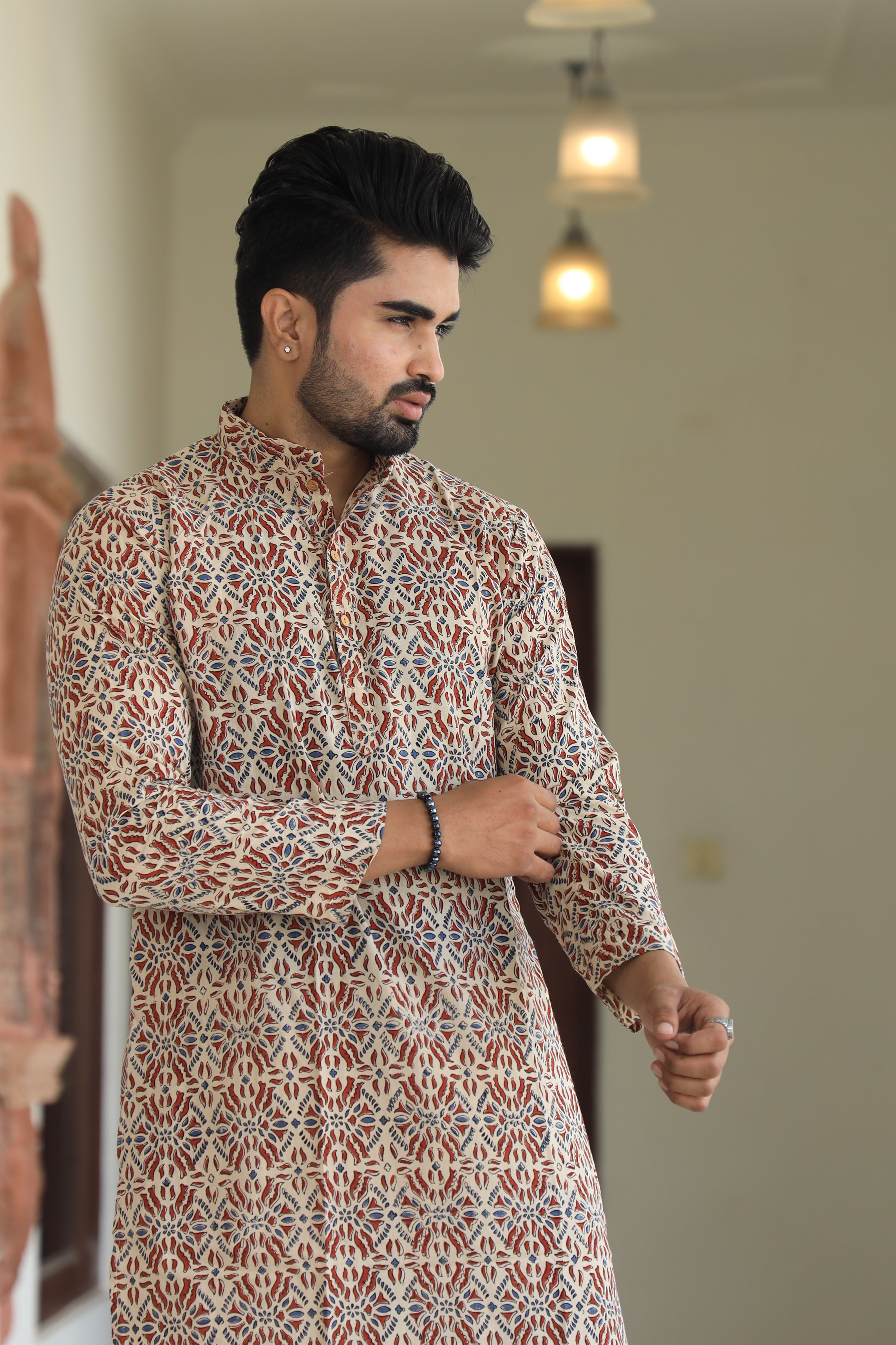 Bagru men kurta