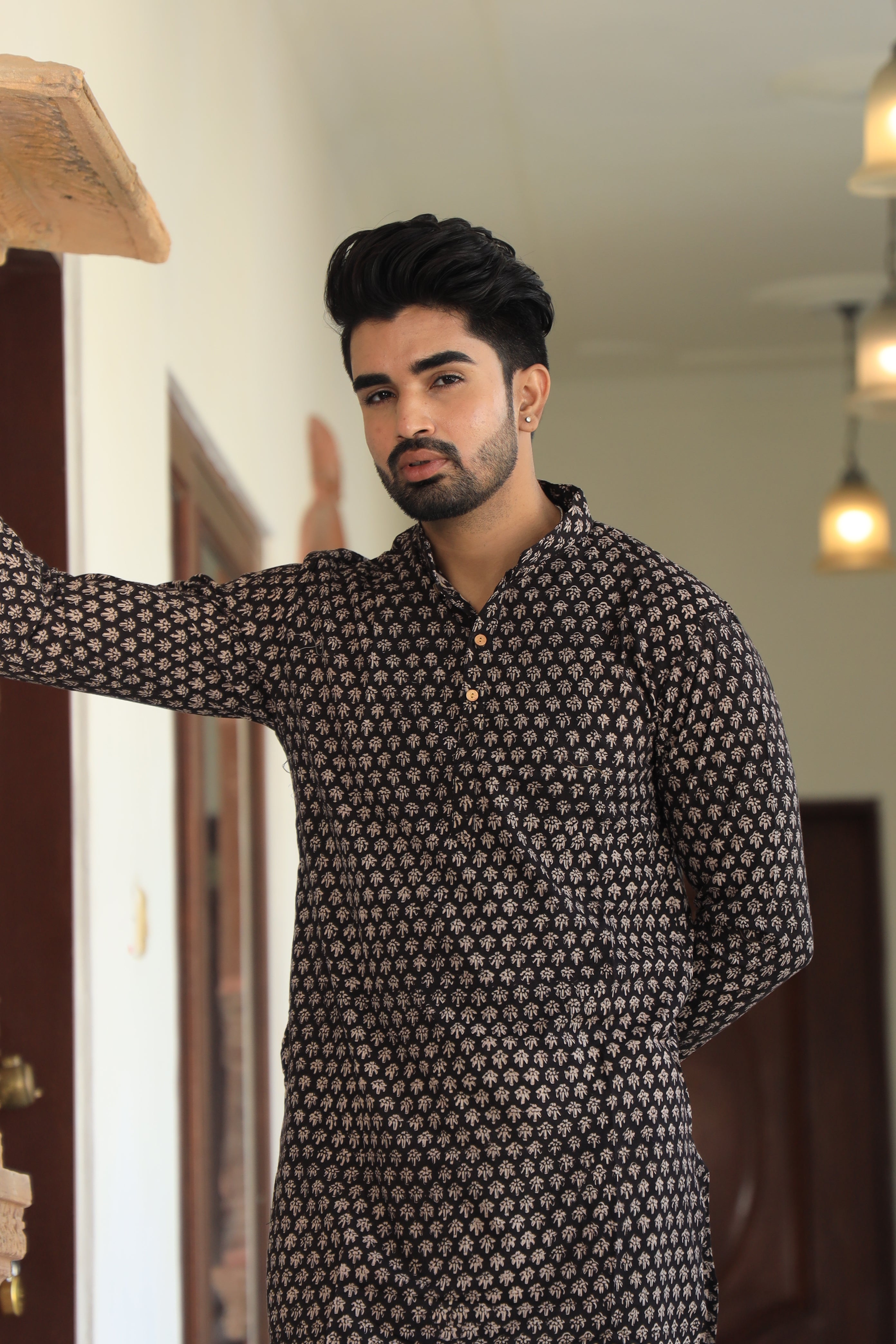 Bagru men kurta
