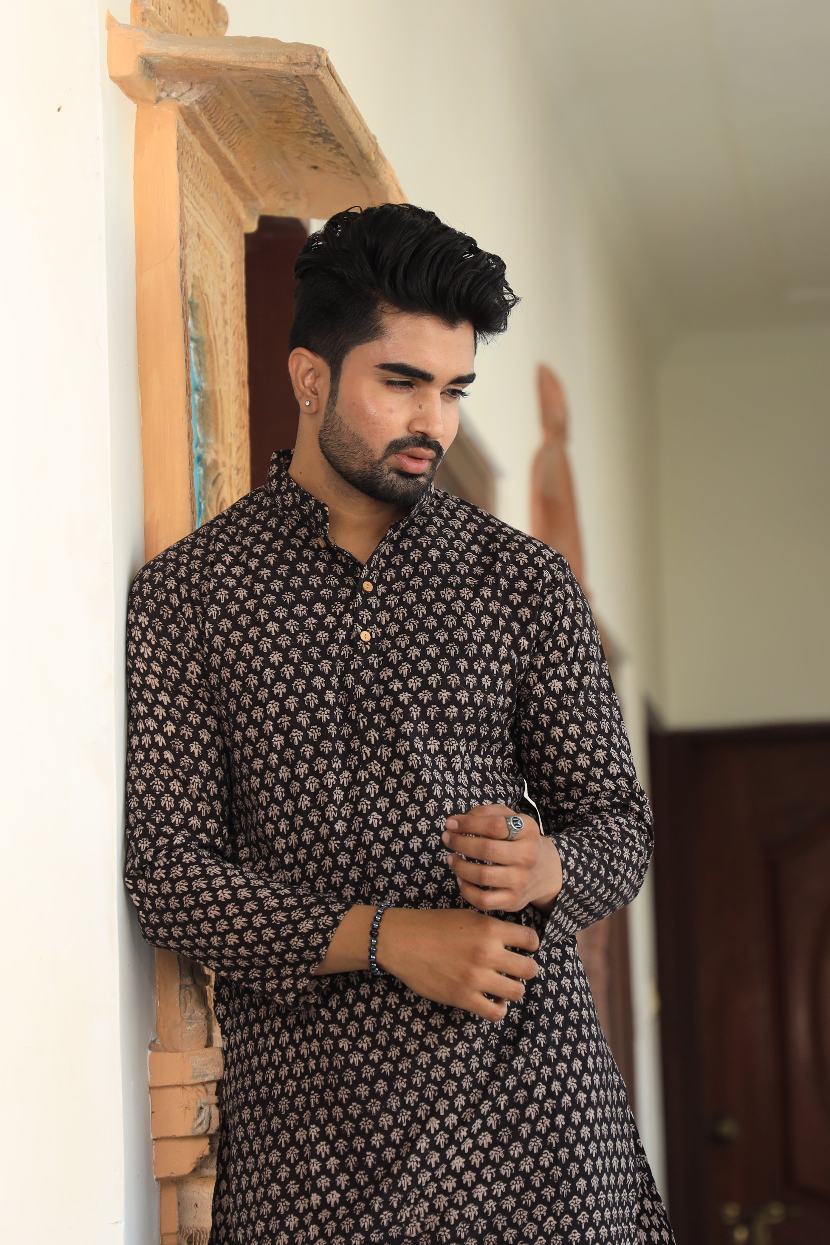 Bagru men kurta