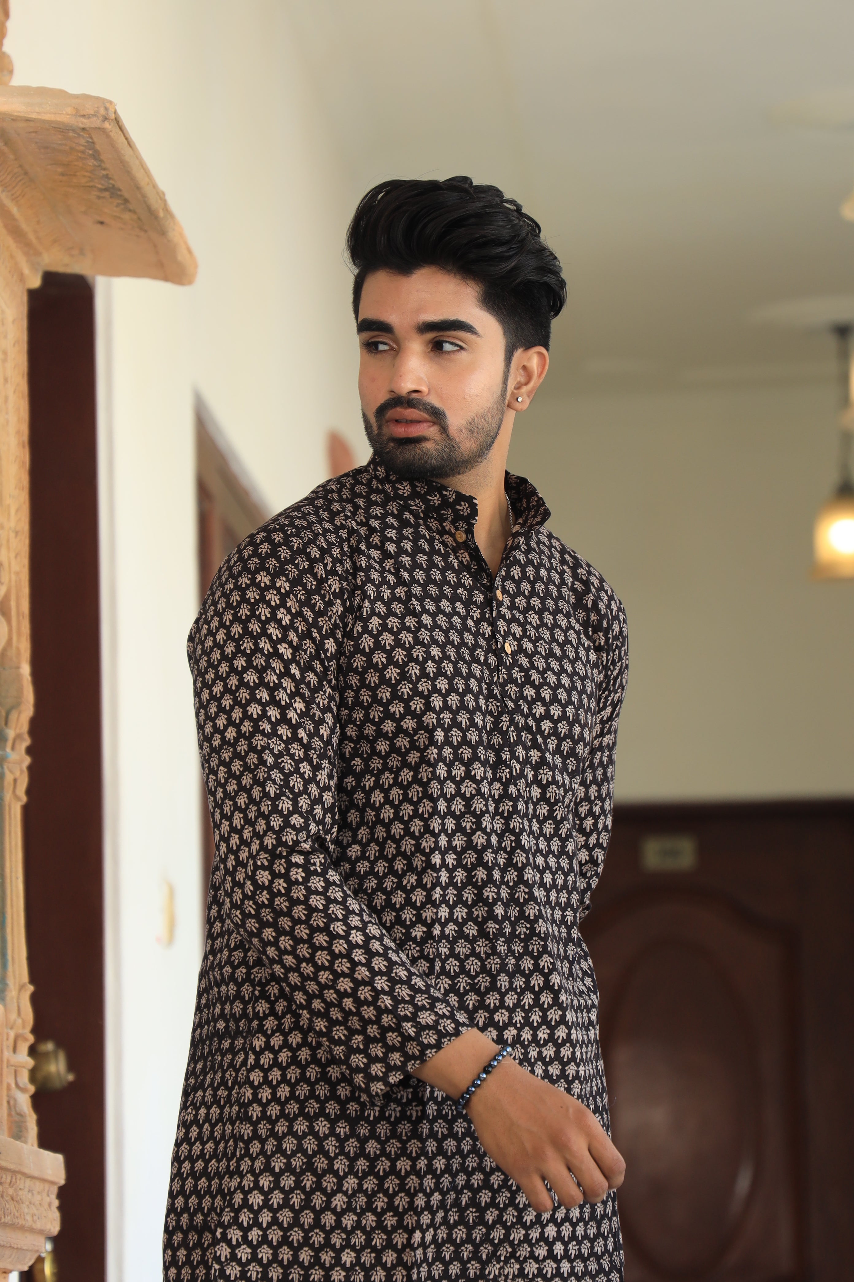 Bagru men kurta