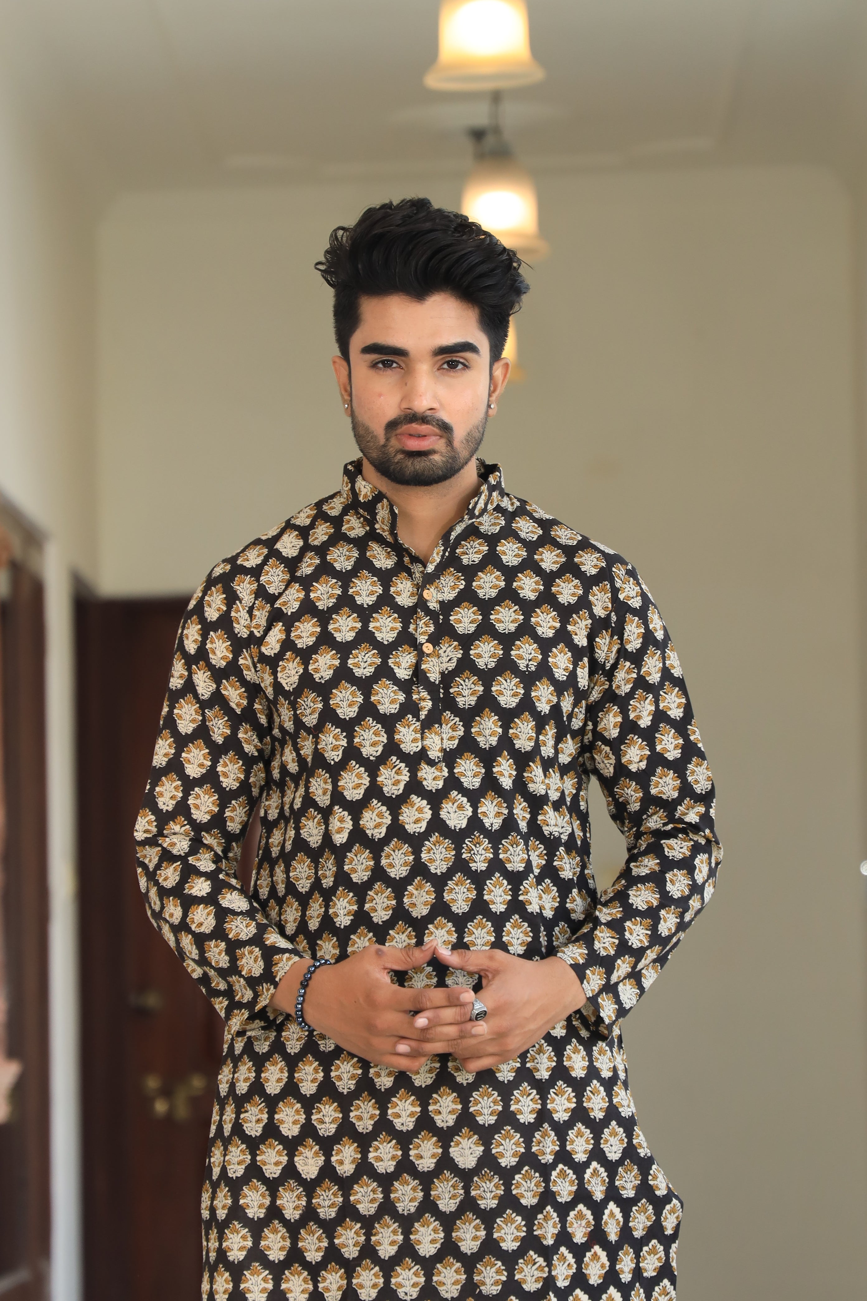 Bagru men kurta