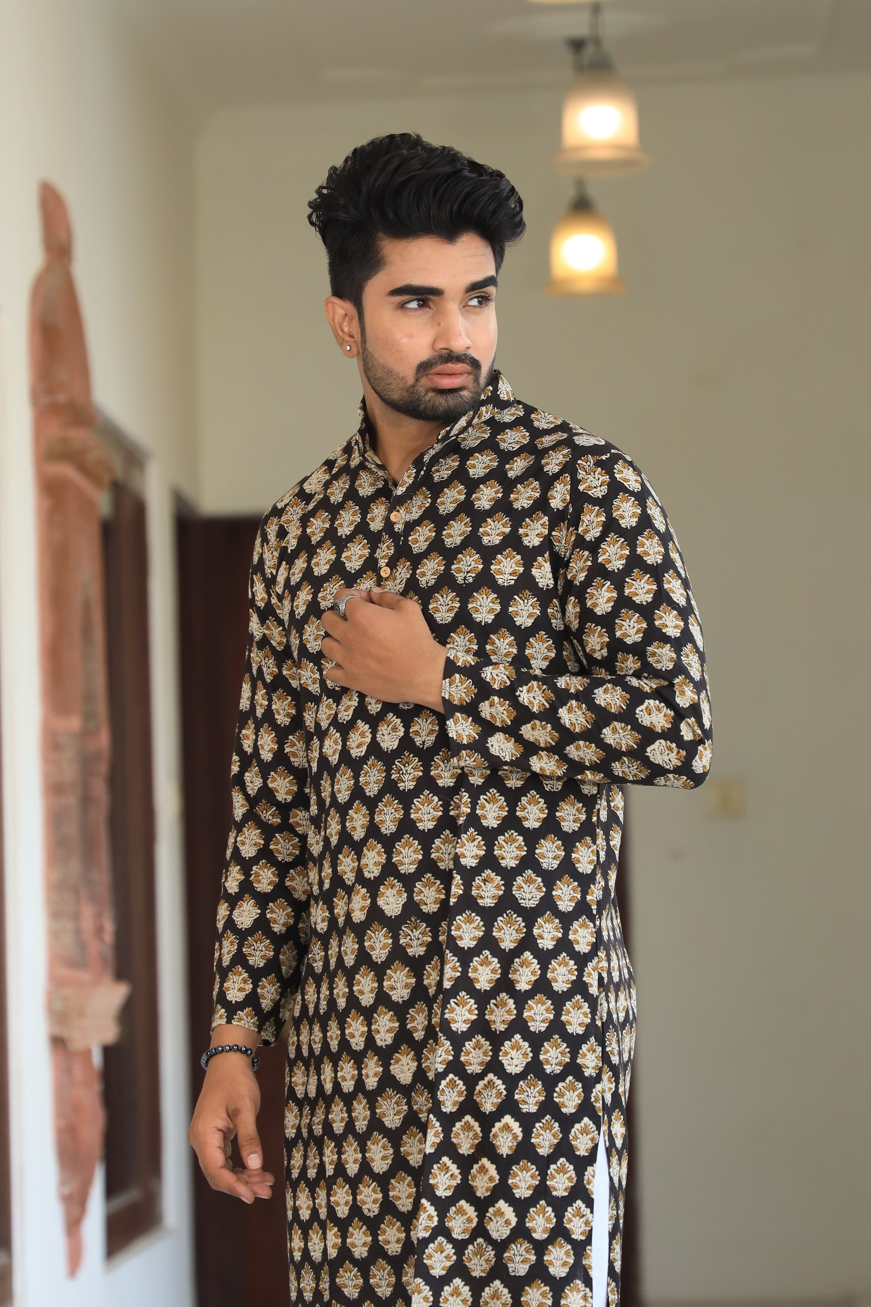 Bagru men kurta