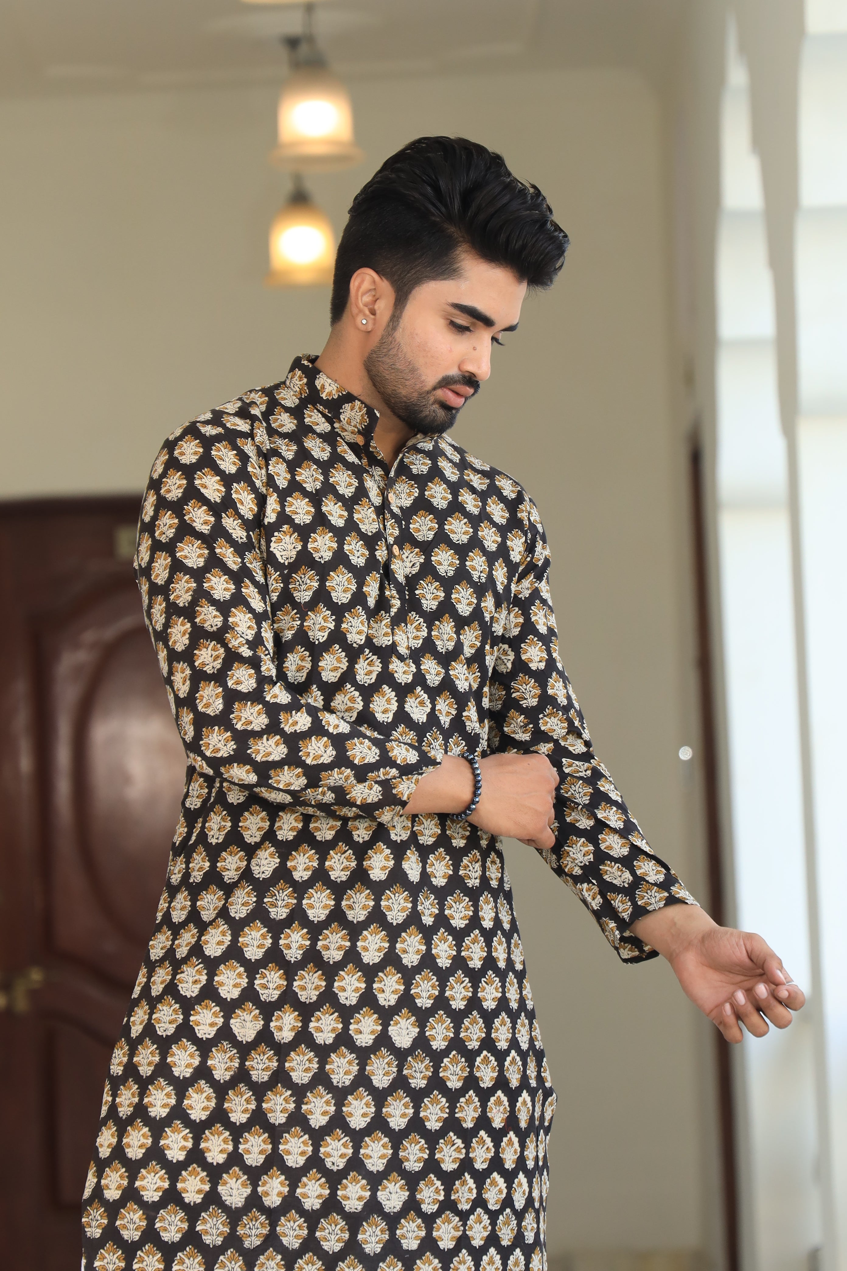 Bagru men kurta