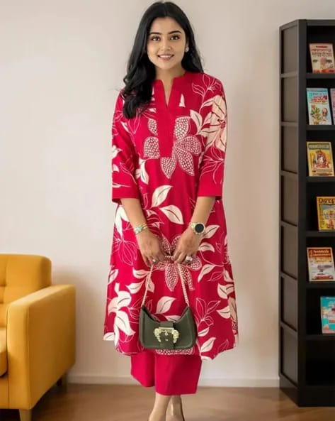 Elegant Two-Piece Kurti with Pant Set,