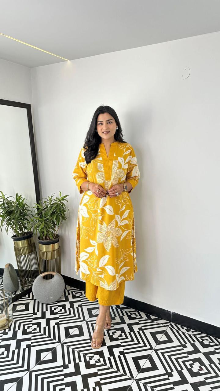 Elegant Two-Piece Kurti with Pant Set,