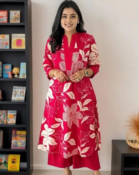 Elegant Two-Piece Kurti with Pant Set,